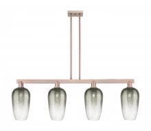Innovations Lighting 716-4I-AC-G484-7SL - Brookhaven Flute - 4 Light - 48 inch - Antique Copper - Cord hung - Island Light