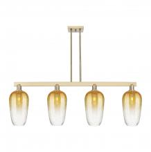 Innovations Lighting 716-4I-CB-G484-7AM - Brookhaven Flute - 4 Light - 48 inch - Champagne Bronze - Cord hung - Island Light