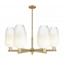 Innovations Lighting 716-6CR-BB-G484-7OP - Brookhaven Flute - 6 Light - 24 inch - Brushed Brass - Chandelier