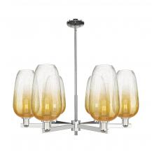 Innovations Lighting 716-6CR-PN-G484-7AM - Brookhaven Flute - 6 Light - 24 inch - Polished Nickel - Chandelier