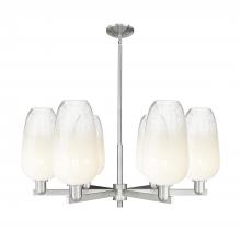 Innovations Lighting 716-6CR-SN-G484-7OP - Brookhaven Flute - 6 Light - 24 inch - Satin Nickel - Chandelier