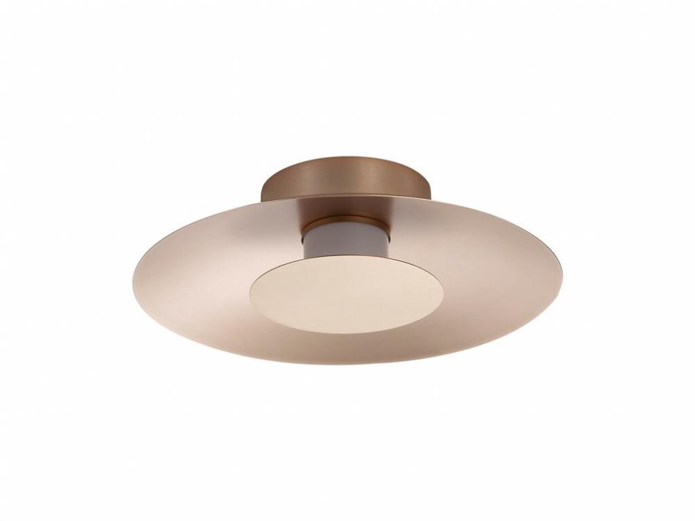 Luma LED Flush Mount - 12" in French Gold with French Gold Shade