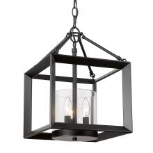 Golden 2073-M3 BLK-CLR - Smyth Convertible Pendant in Matte Black with Clear Glass