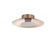 Golden 6400-FM12 FRG-CS - Luma LED Flush Mount - 12" in French Gold with Coffee Silver Shade