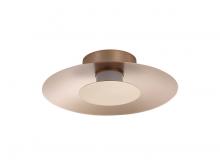 Golden 6400-FM12 FRG-FRG - Luma LED Flush Mount - 12" in French Gold with French Gold Shade