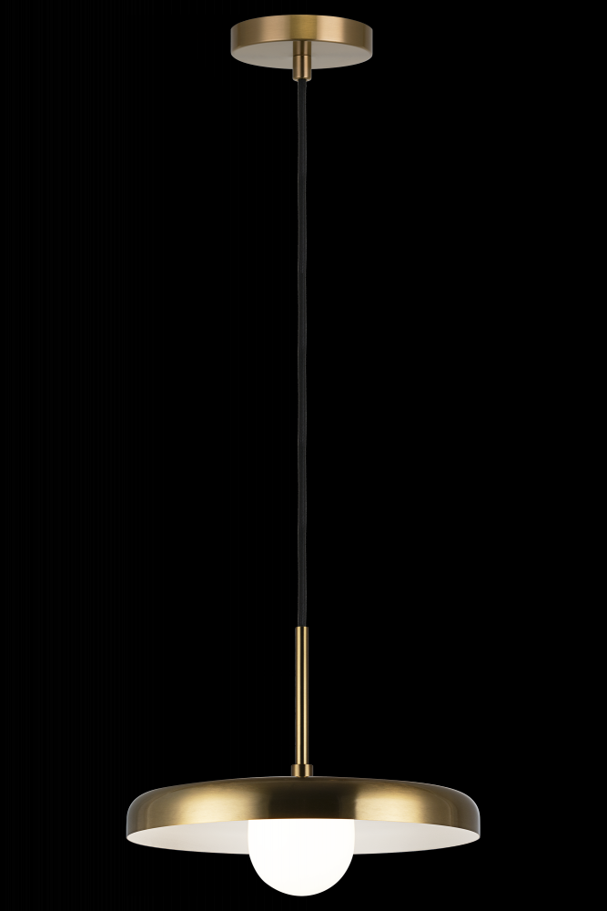 Creston Aged Gold Brass Pendant