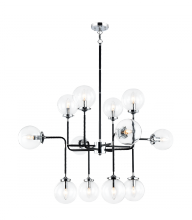 Matteo Lighting C58212CHCL - Particles Black and Chrome Pendant