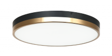 Matteo Lighting M15302BKAG - Tone Black, Aged Gold Brass Ceiling Mount