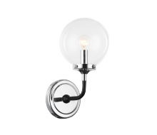 Matteo Lighting W58201CHCL - Particles Black and Chrome Wall Sconce