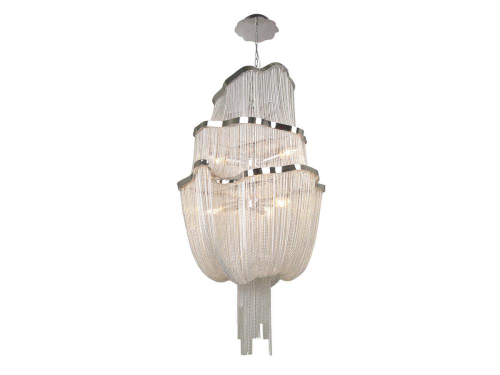 Mullholland Dr. Chrome Finish Steel Chain Hanging Foyear Fixture