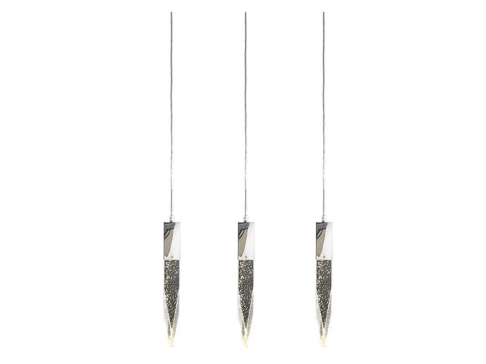 Aspen Collection 3 Light Bubbled Crystal Multi Port Pendant