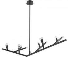 Avenue Lighting HF8812-BLK - The Oaks Black Linear 12 Light Chandelier