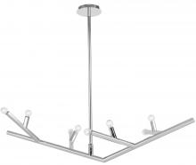 Avenue Lighting HF8888-PN - The Oaks Polished Nickel Linear 8 Light Chandelier
