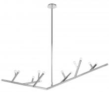 Avenue Lighting HF8812-PN - The Oaks Polished Nickel Linear 12 Light Chandelier