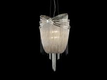 Avenue Lighting HF1608-NCK - Wilshire Blvd. Nickel Finish Steel Chain Foyear Hanging Fixture